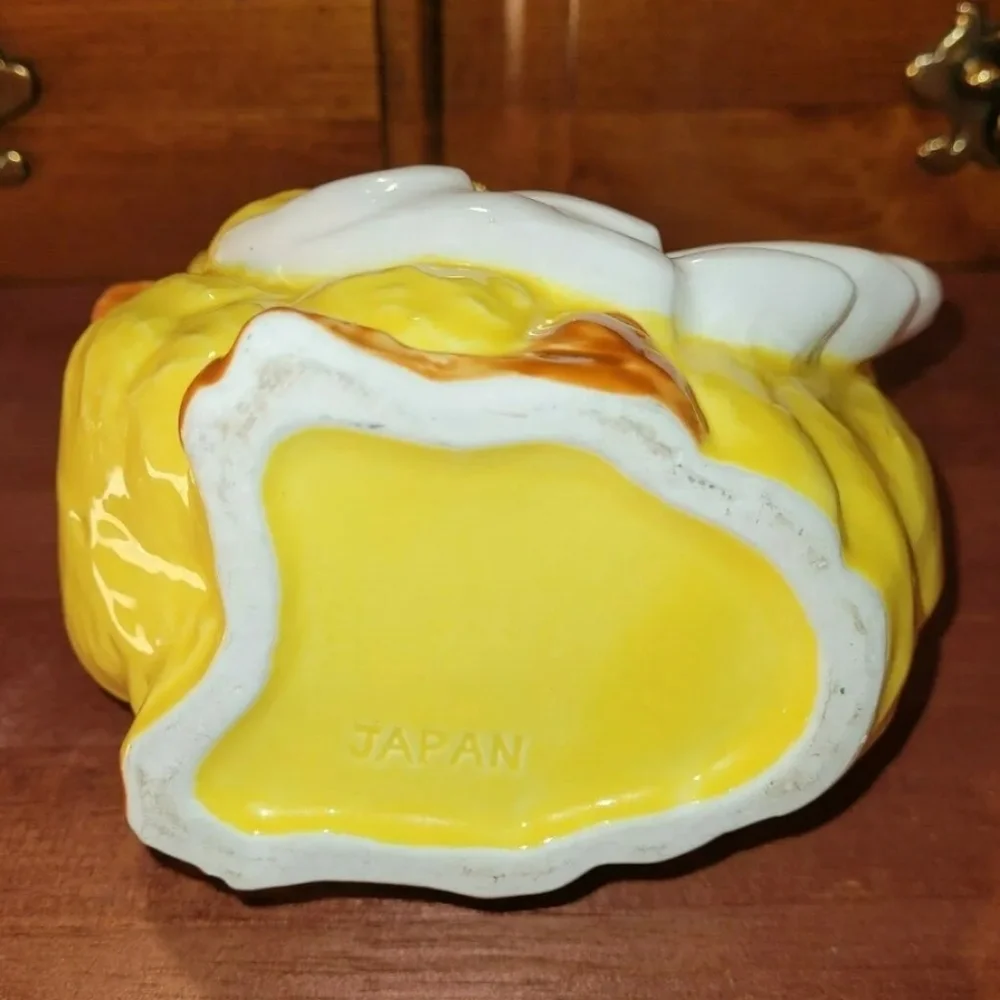 ARDCO Yellow Duck Ducky Chick or Chicken Ceramic Planter Pot or Vase VTG 1950's - Picture 4 of 10